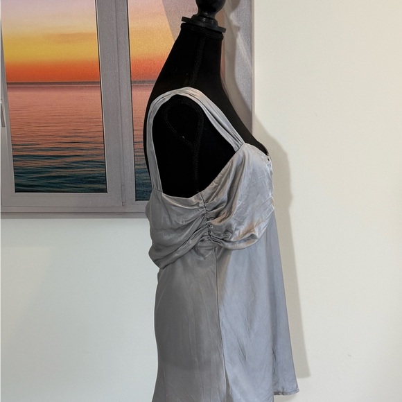 Isaac Mizrahi Silver Chemise with Bow Detail - Picture 5 of 6